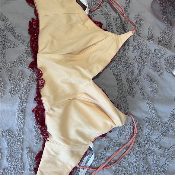 Burgundy Mermaid Style Prom Dress - Picture 6 of 9